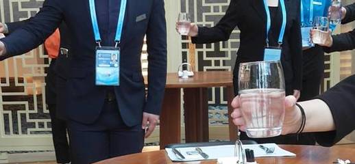 《你注視著遠(yuǎn)方，我注視著你》——雁棲島主會場一帶一路特邀禮儀培訓(xùn)師路佳廣告設(shè)計